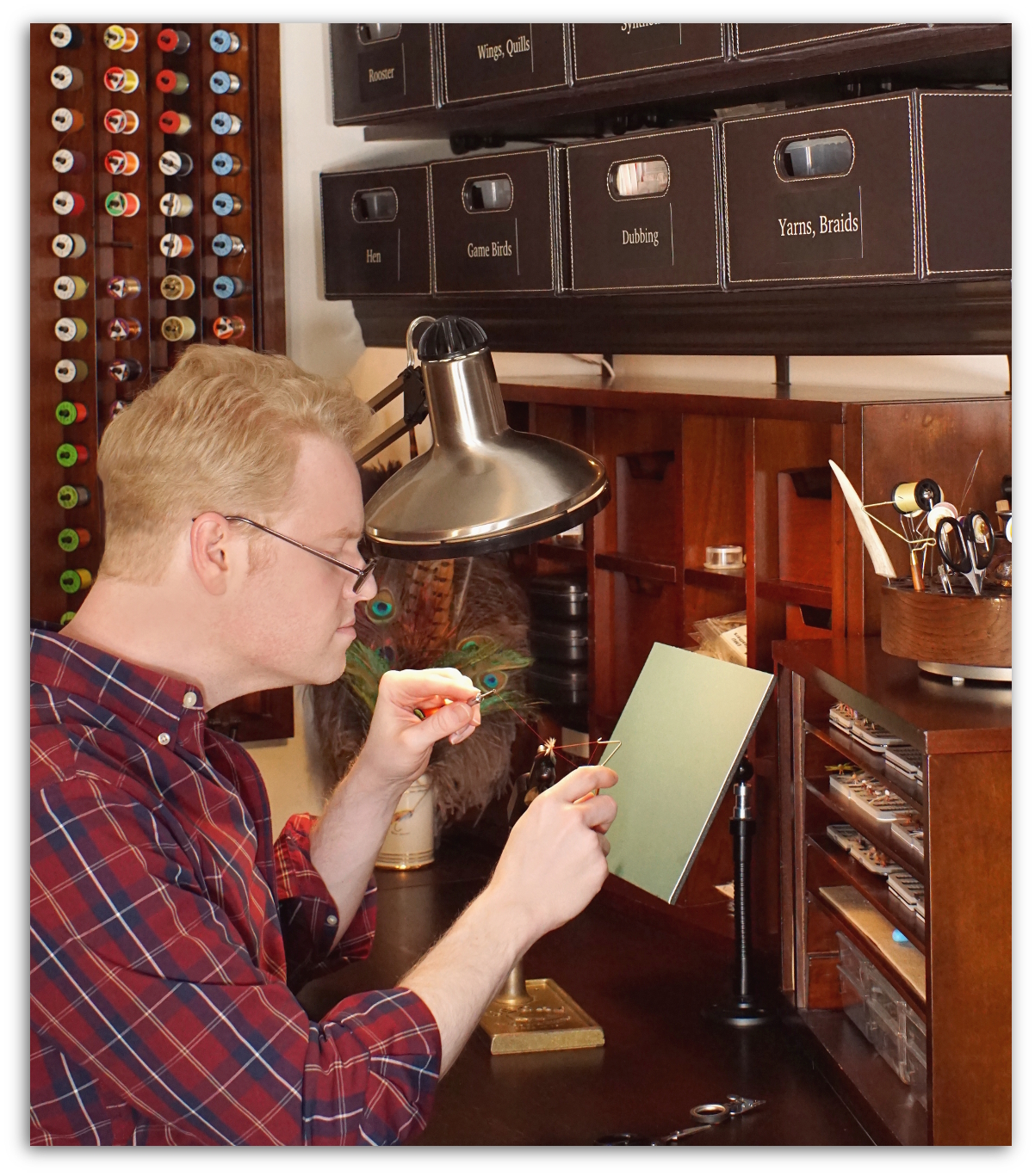 fly tying desk